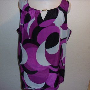 DANA BUCHMAN MULTI-COLOR SLEEVELESS TOP XL